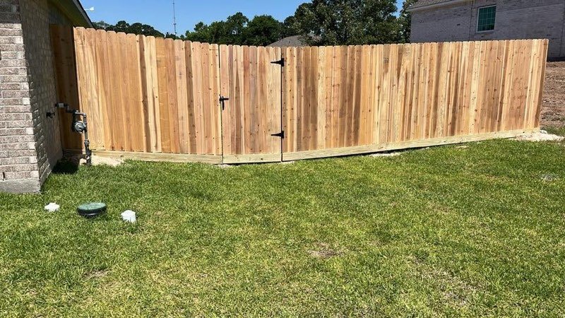 Fence repair project in progress